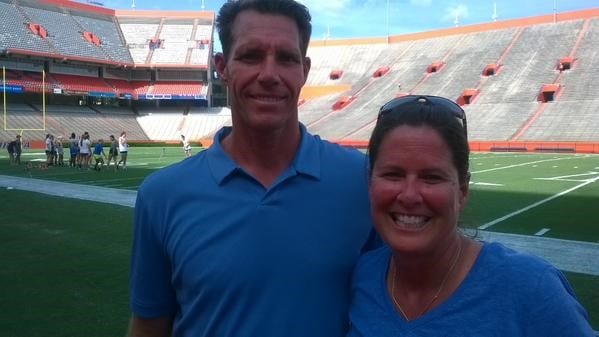 Becky Burleigh Head Coach of the Florida Gators Women's Soccer Team with Bo Hanson Director of Athlete Assessments